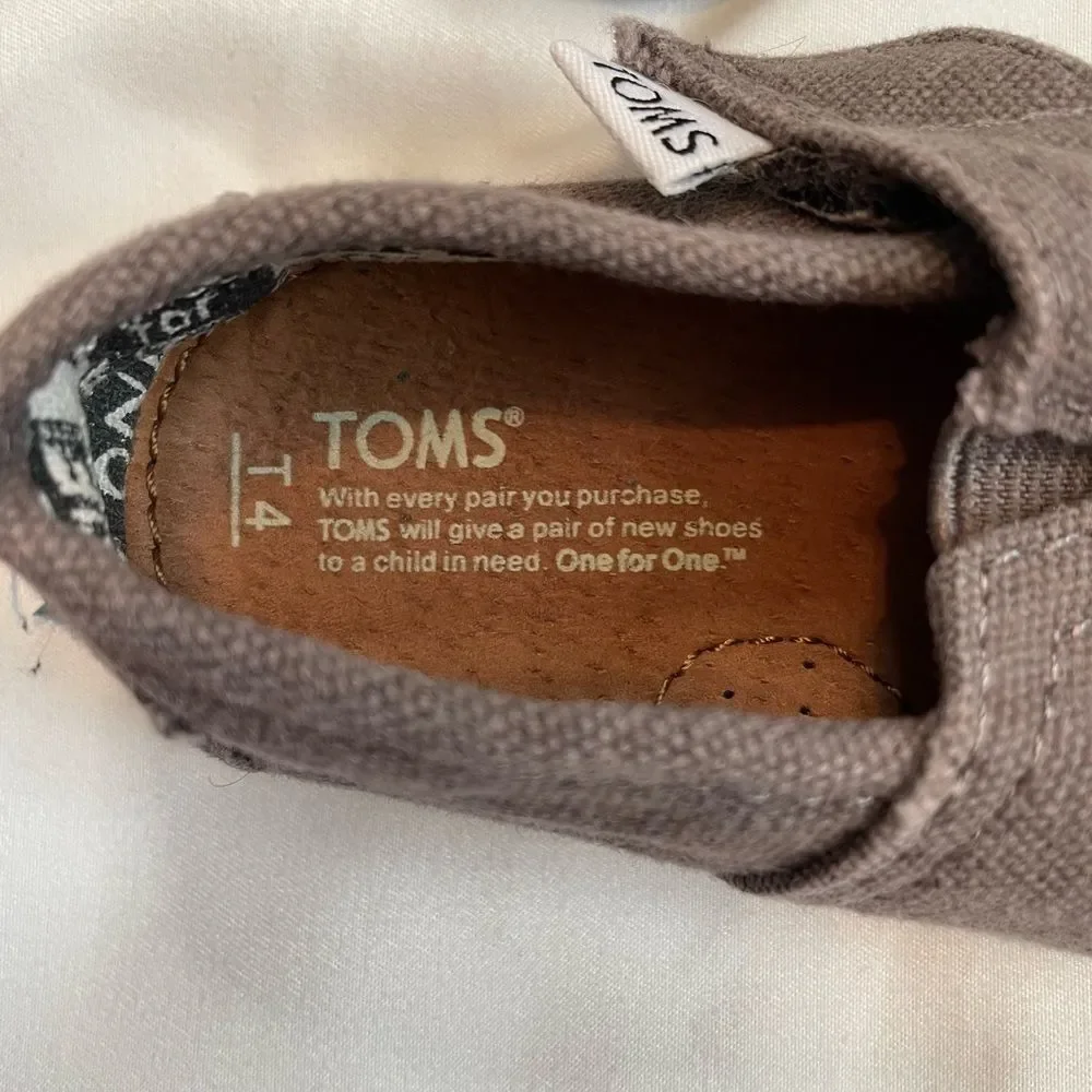 Baby Toms size T4 gray shoes